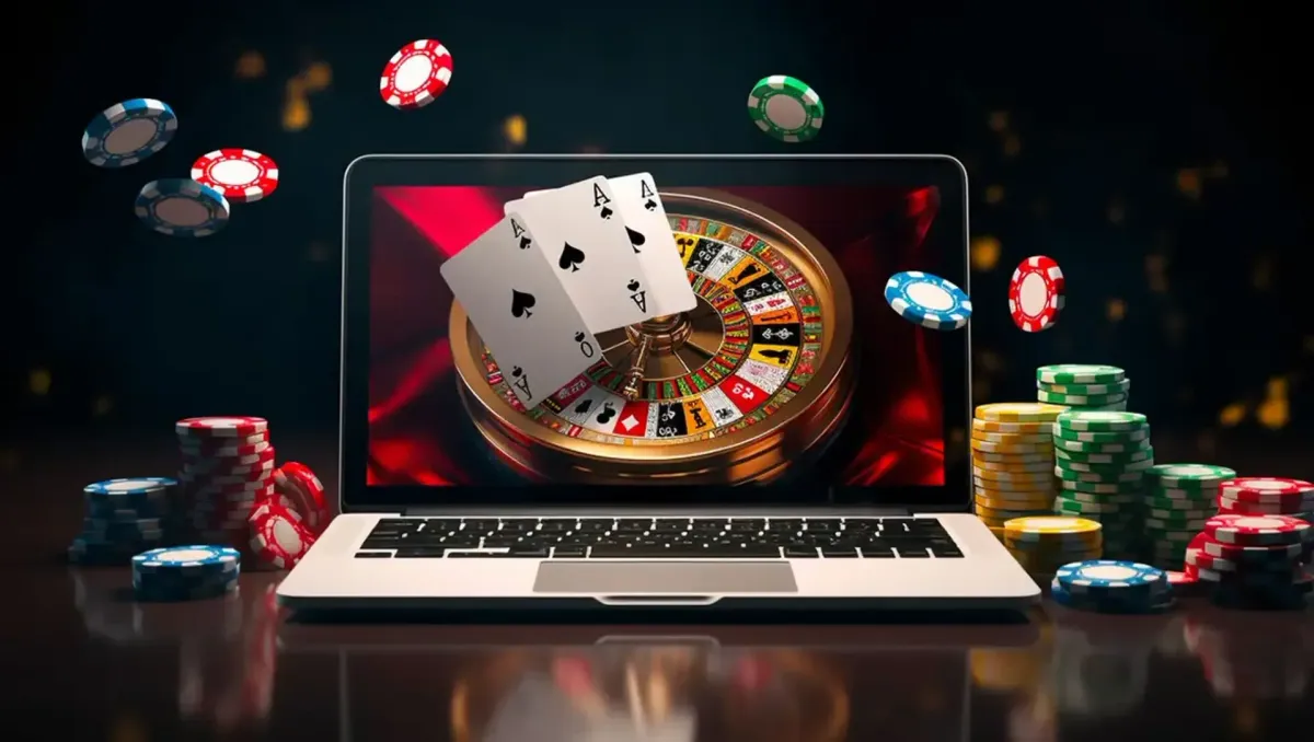 instant casino Casino online: portátil, ruleta, cartas y fichas de apuestas